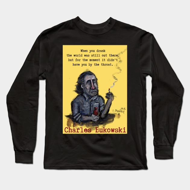 Bukowski Long Sleeve T-Shirt by micalef